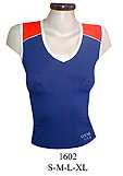 1602 Polera Deportiva Escote en V Tallas: S-M-L-XL Tela: Lycra Algodon , Lycra Nylon