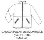 Casaca Polar Desmontable Tallas: S-M-L-XL ,Tela : Polar y Taslam Liso , Consumo: Polar  1.70 Mts. , Taslam 0.55 Mts.