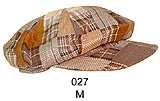 027 Gorro estilo Gavroche, Talla: M, Telas: Escocés, By Strech, Mezclilla, Lana, Consumo: 30 cms. en tela, 30 cms. en Forro