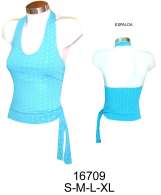16709 Polera sin Espalda Amarrada  al Costado  , Tallas:  S-M-L-XL Telas:Lycra , Consumo : 0.75 metros  Aprox. 