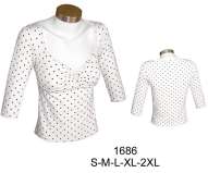 1686 Polera Corte Bajo Busto con Argolla   , Tallas: S-M-L-XL ,Tela : Lycra , Consumo: (Talla L)   0.95 metros aprox. 