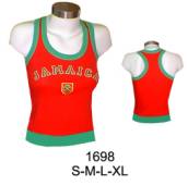 1698 Polera Musculosa  .Tallas:  S-M-L-XL Telas: puño -Rib , Consumo Rojo : 0.55 mts , Verde 0.20 mts aprox. 