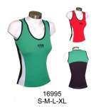 16995 Polera  Deportiva .Tallas:  S-M-L-XL Telas:Lycra , Consumo  Verde : 0.55 mts , Negro 0.45mts , Blanco 0.30 Metros  aprox. 