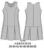 1714 Jumper de colegio, Tallas: 4 a la 14 / 38 a la 52, Tela: Escoces, Consumo: (Talla 10) 1.40 mts. aprox. - (Talla 46) 2 mts. aprox.