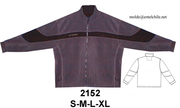 2152 Casaca Polar Corte en Manga Asimetrico Bolsillo Escondido en Corte Delantero Tallas: S-M-L-XL Tela :Polar-Franela.