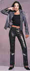 3366 Pantalon Cuerina Elasticada
