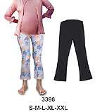 3398 Pescador Maternal (Capri) con Aberturas en Basta Tallas: S-M-L-XL-XXL Tela: Bengalina Strech, Telas Elasticadas