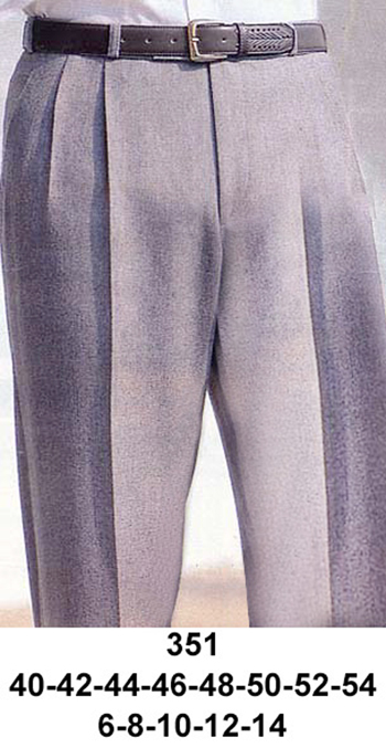 351 Pantalon con Pinzas Tradicional Tallas 6-8-10-12-14/40-42-44-46-48