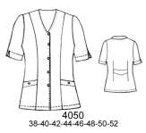 4050 Chaqueta Corte Sobre Busto ( Manga larga y Corta ) Tallas: 38-40-42-44-46-48-50-52-54-56-58 Tela: Lino,Crepe, Linett.Consumo 1.60 metros Manga Larga (T.44) Aprox