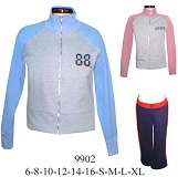 9902 Buzo Raglan Lola Cuello de Puño y Cierre Tallas: 6-8-10-12-14-16-S-M-L-XL